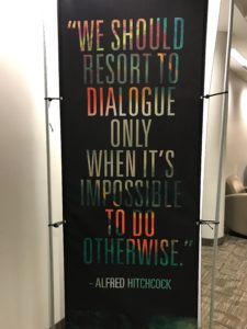 A banner with a quote from Alfred Hitchcock